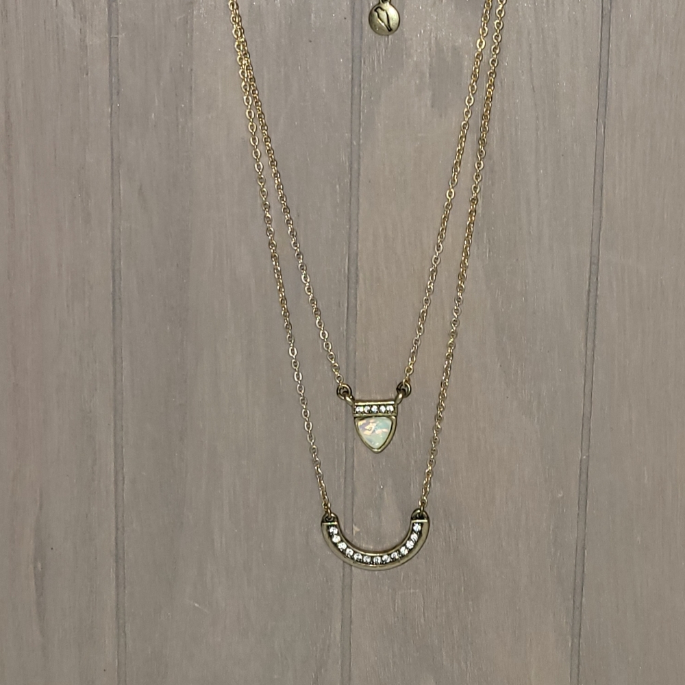 Chole + Isabel Moonstone Art Deco 3 in 1 Necklace